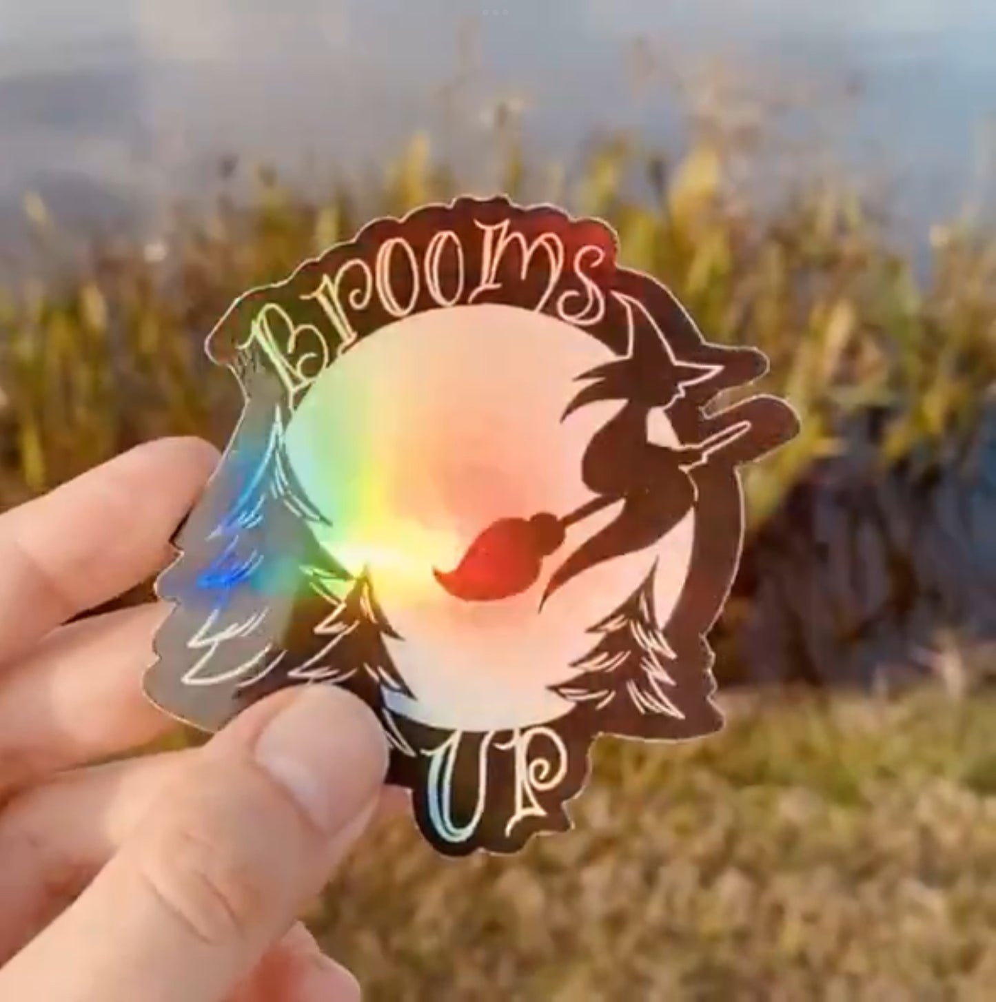 ‘Brooms Up!’ Holo Sticker