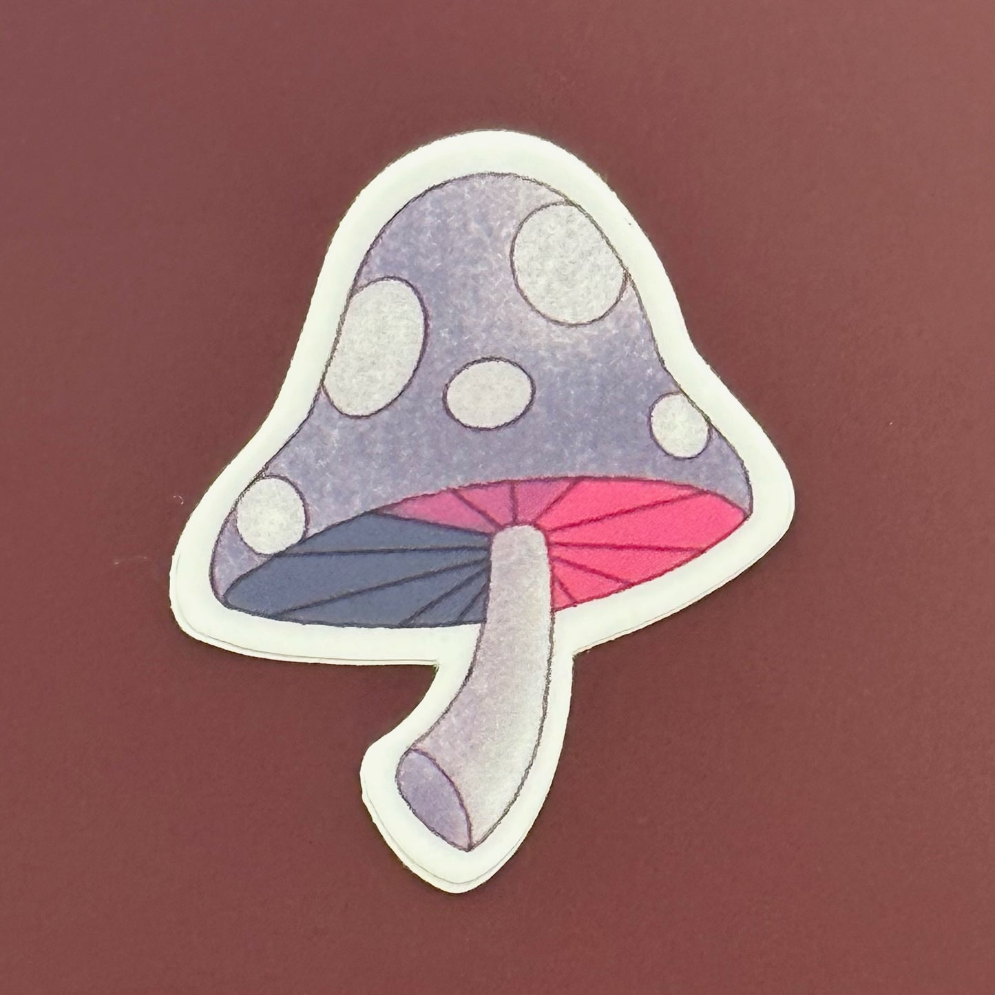 Bisexual Pride Mushroom Sticker