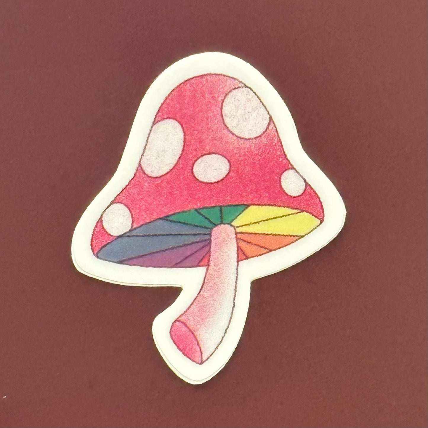 Gay Pride Mushroom Sticker